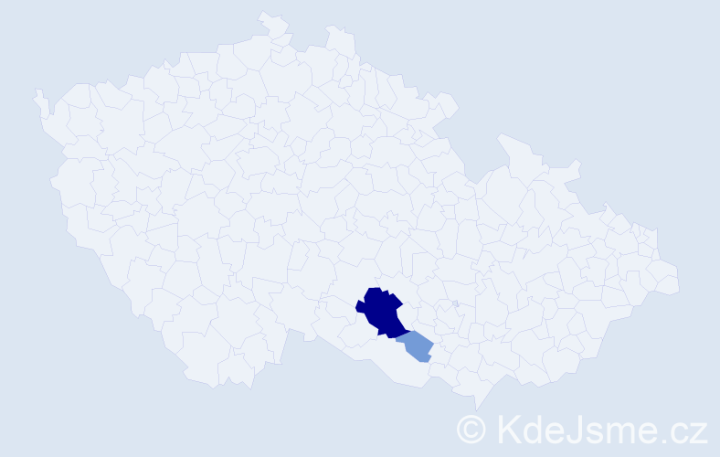 Příjmení: 'Číko', počet výskytů 11 v celé ČR