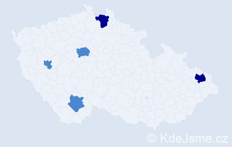 Příjmení: 'Dobrík', počet výskytů 9 v celé ČR
