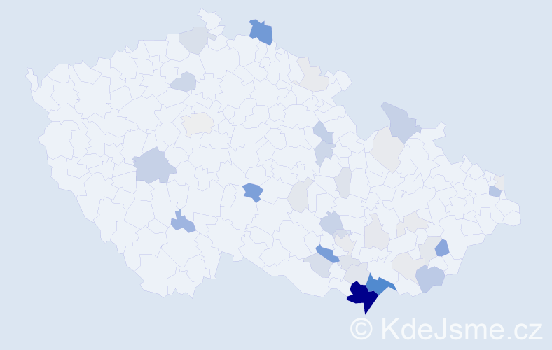 Příjmení: 'Trecha', počet výskytů 150 v celé ČR