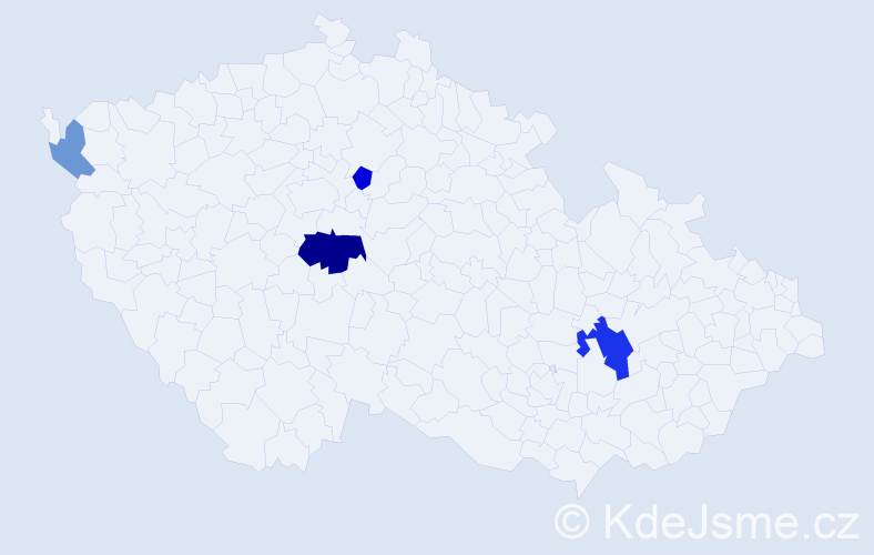 Příjmení: 'Marczell', počet výskytů 8 v celé ČR