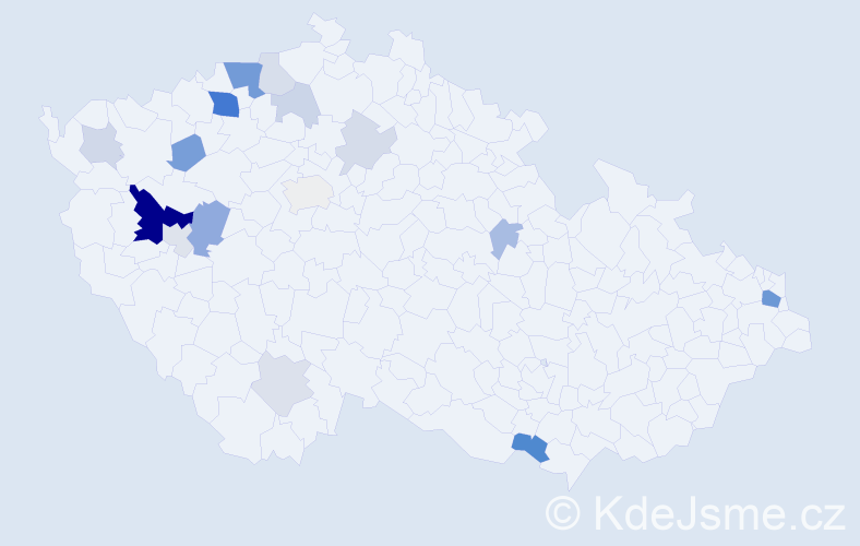 Příjmení: 'Tipanová', počet výskytů 44 v celé ČR