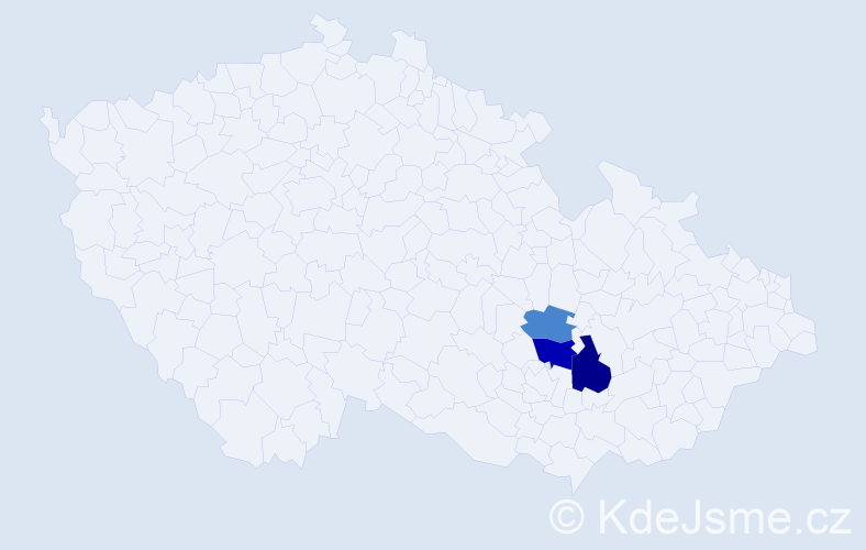 Příjmení: 'Valtus', počet výskytů 5 v celé ČR