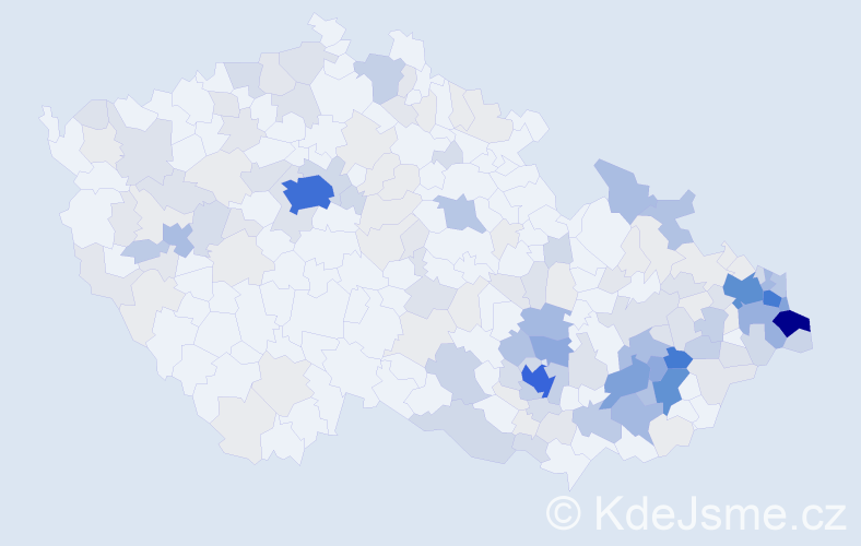 Příjmení: 'Kotasová', počet výskytů 733 v celé ČR