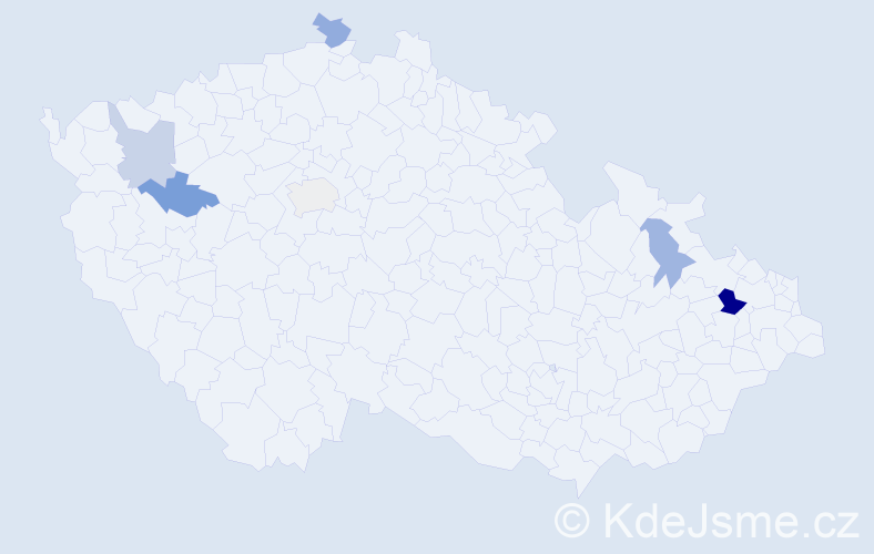 Příjmení: 'Leja', počet výskytů 9 v celé ČR
