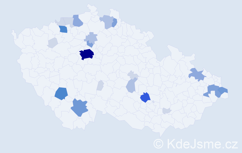 Příjmení: 'Humpolec', počet výskytů 82 v celé ČR