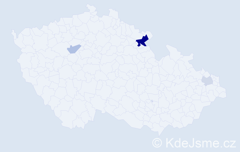 Příjmení: 'Dlohošková', počet výskytů 7 v celé ČR