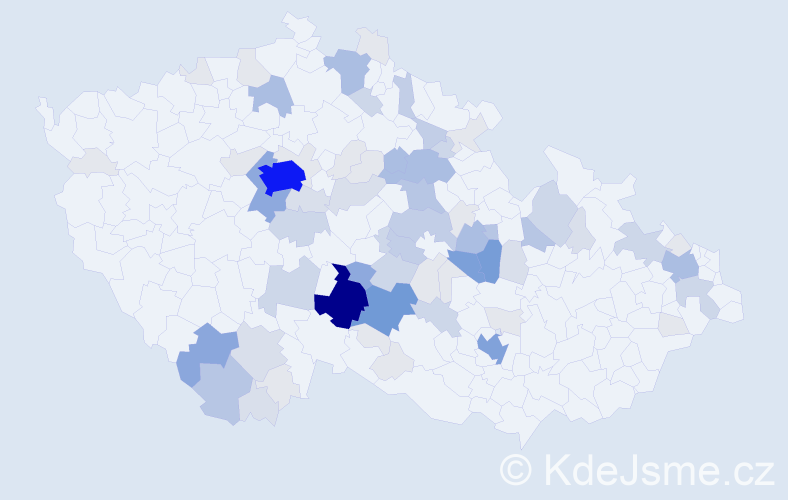 Příjmení: 'Paclíková', počet výskytů 279 v celé ČR