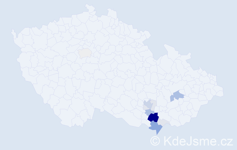 Příjmení: 'Ryzá', počet výskytů 43 v celé ČR