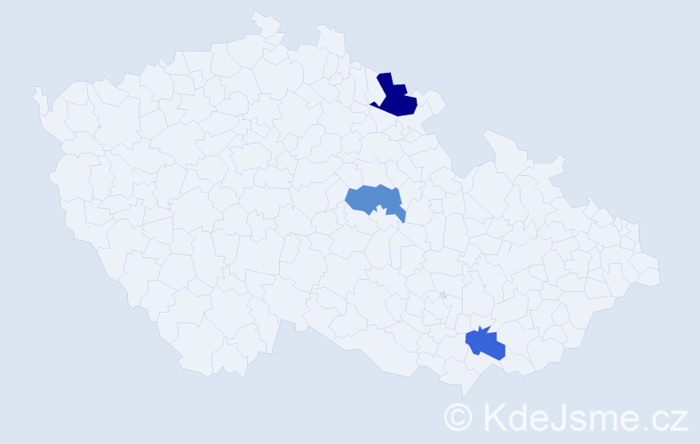 Příjmení: 'Pruska', počet výskytů 8 v celé ČR