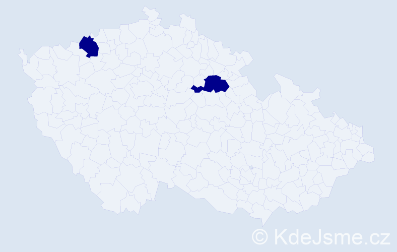 Příjmení: 'Wesel', počet výskytů 2 v celé ČR