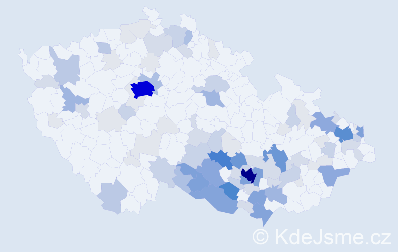 Příjmení: 'Ficová', počet výskytů 366 v celé ČR