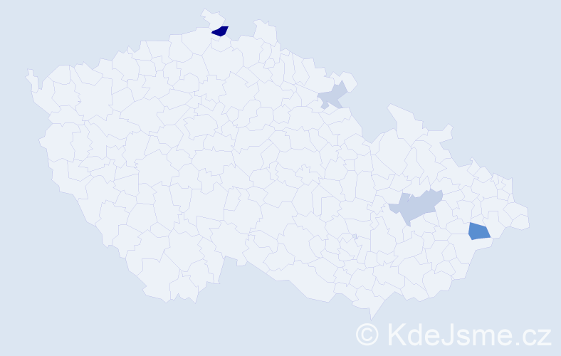Příjmení: 'Vasilopulos', počet výskytů 10 v celé ČR