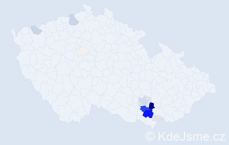 Příjmení: 'Drabálek', počet výskytů 41 v celé ČR