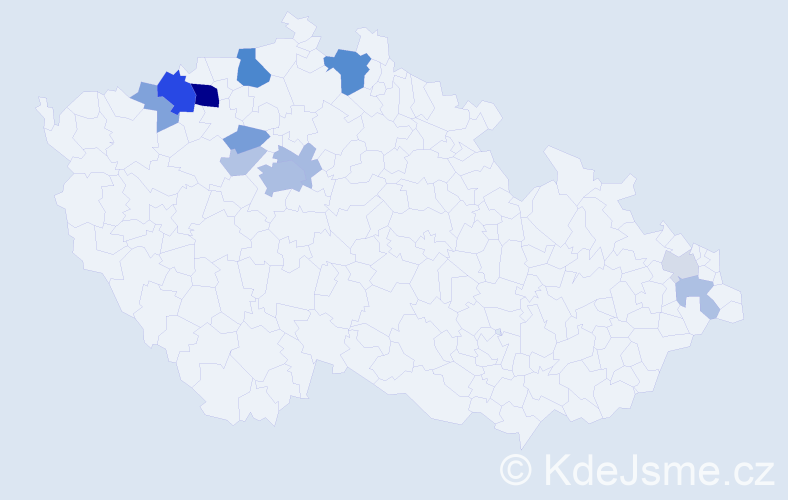 Příjmení: 'Rydvanová', počet výskytů 32 v celé ČR
