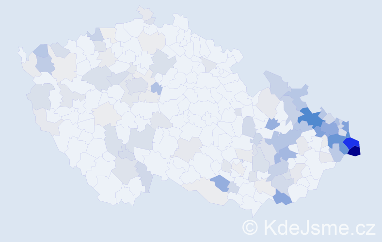 Příjmení: 'Mazur', počet výskytů 491 v celé ČR