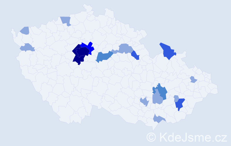 Příjmení: 'Cooper', počet výskytů 36 v celé ČR