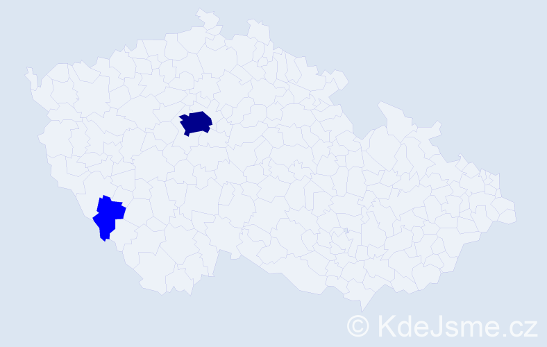 Příjmení: 'Lojeková', počet výskytů 5 v celé ČR