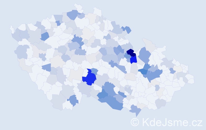 Příjmení: 'Vyhnálková', počet výskytů 546 v celé ČR