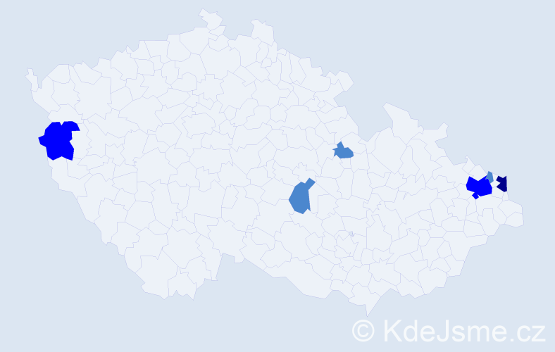 Příjmení: 'Wise', počet výskytů 10 v celé ČR
