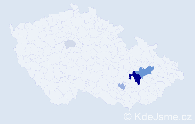 Příjmení: 'Kintl', počet výskytů 15 v celé ČR