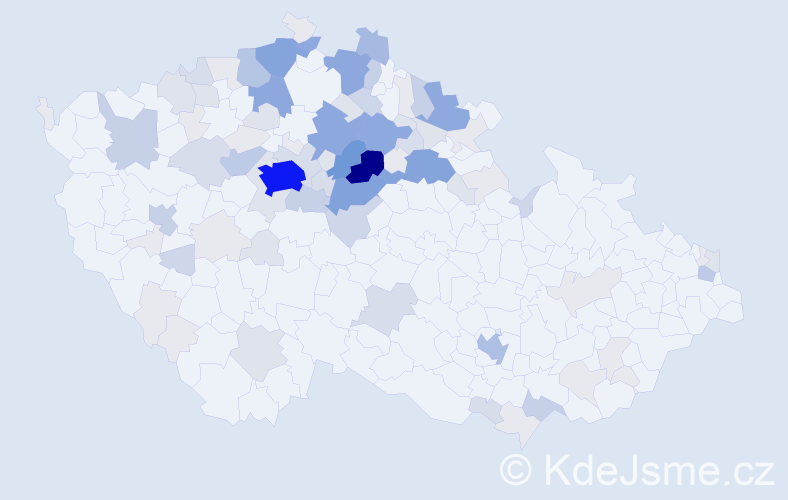 Příjmení: 'Brzák', počet výskytů 382 v celé ČR