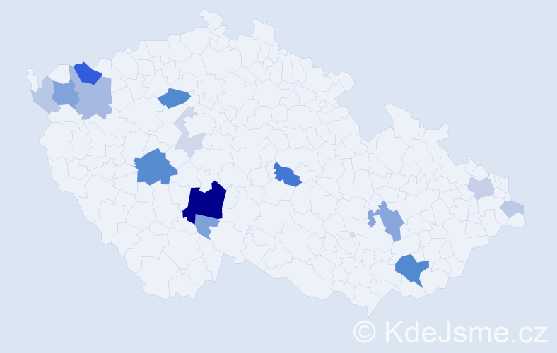 Příjmení: 'Kromková', počet výskytů 46 v celé ČR