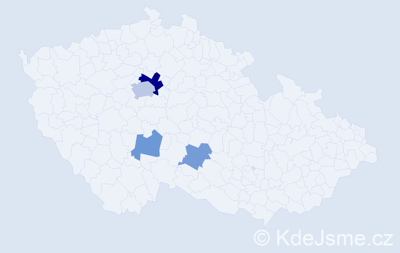 Příjmení: 'Nasser', počet výskytů 8 v celé ČR
