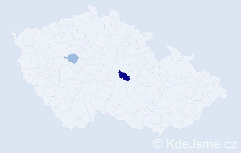 Příjmení: 'Fourie', počet výskytů 5 v celé ČR
