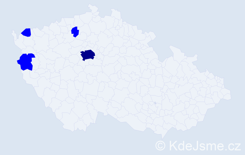 Příjmení: 'Iaroshenko', počet výskytů 5 v celé ČR