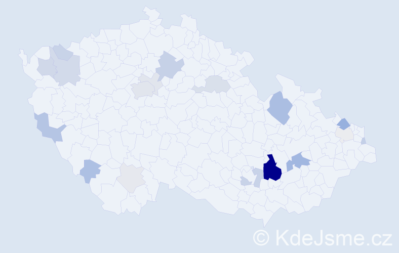 Příjmení: 'Karabinová', počet výskytů 61 v celé ČR