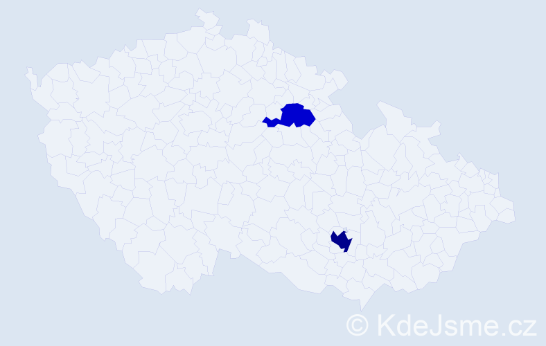 Příjmení: 'Kangas', počet výskytů 7 v celé ČR