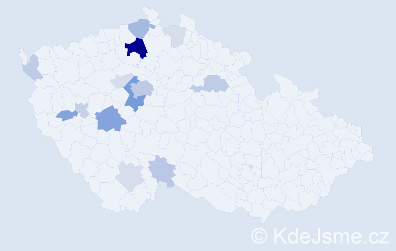 Příjmení: 'Kormunda', počet výskytů 44 v celé ČR