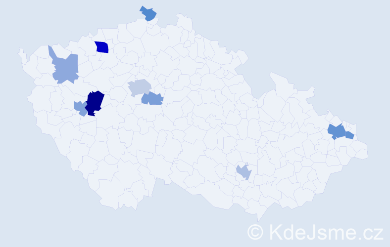Příjmení: 'Najdenov', počet výskytů 25 v celé ČR