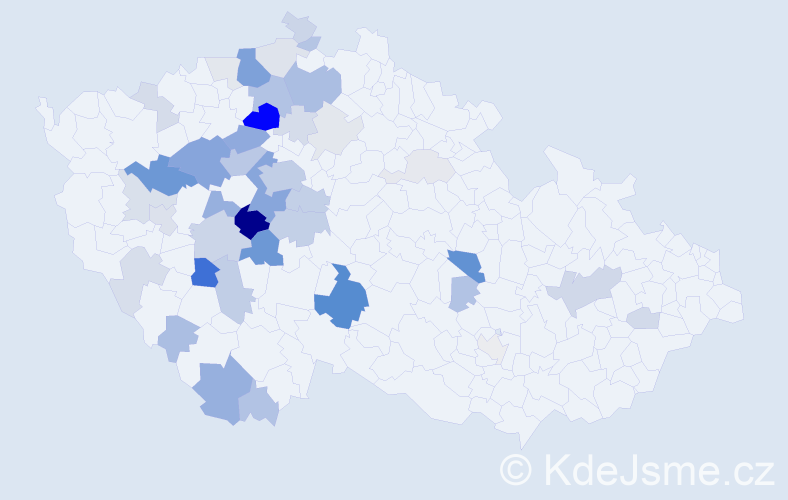 Příjmení: 'Nechyba', počet výskytů 133 v celé ČR