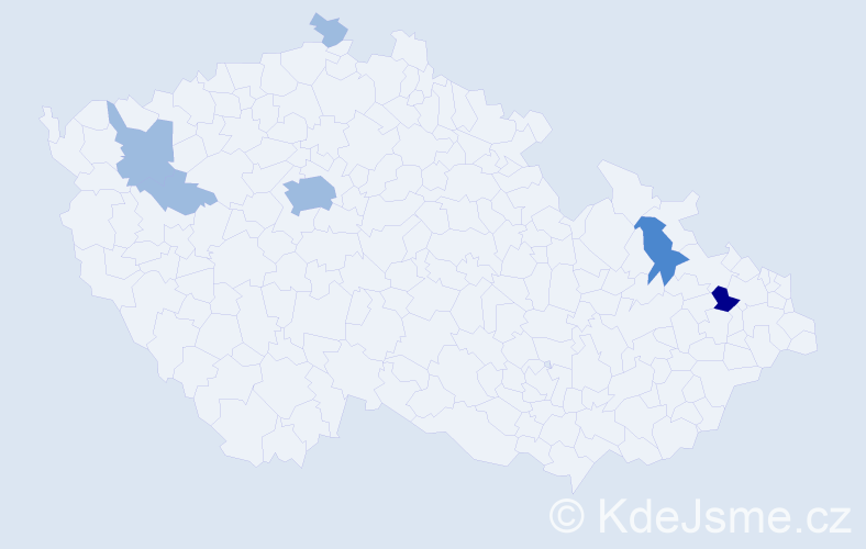 Příjmení: 'Leja', počet výskytů 10 v celé ČR