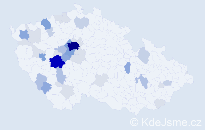 Příjmení: 'Šefrnová', počet výskytů 114 v celé ČR