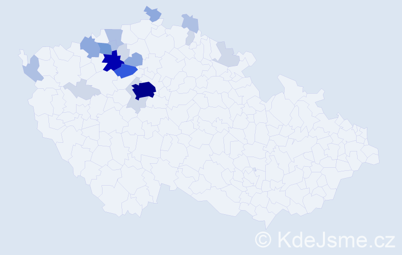 Příjmení: 'Purchartová', počet výskytů 65 v celé ČR
