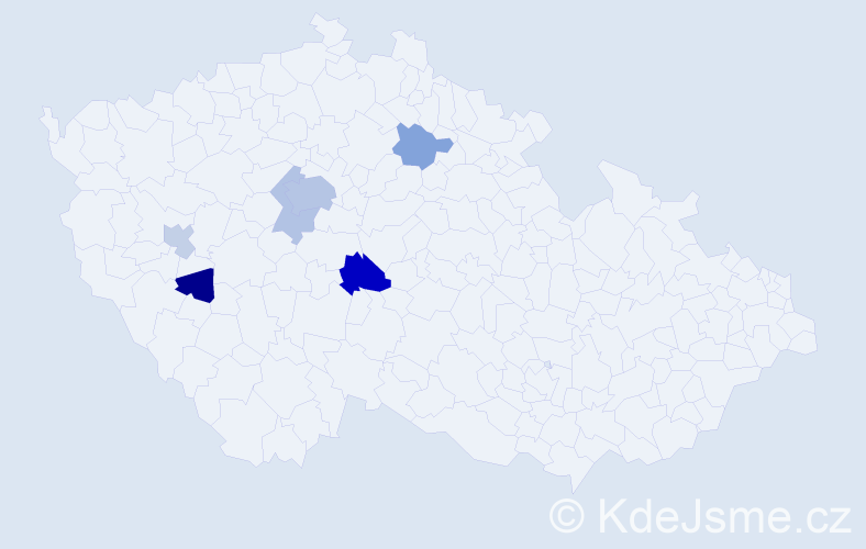 Příjmení: 'Andreykiv', počet výskytů 13 v celé ČR