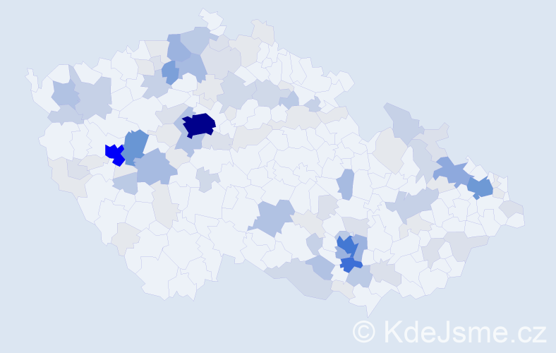 Příjmení: 'Kuglerová', počet výskytů 371 v celé ČR