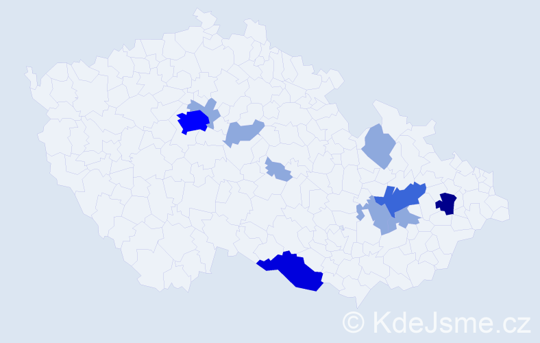Příjmení: 'Plainerová', počet výskytů 28 v celé ČR