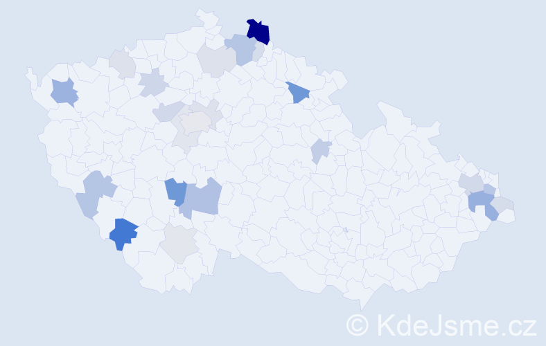 Příjmení: 'Galajda', počet výskytů 57 v celé ČR