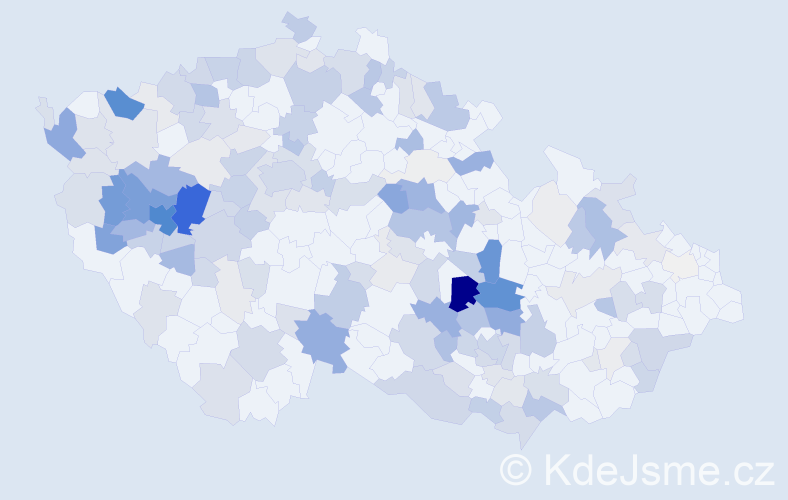 Příjmení: 'Loukota', počet výskytů 618 v celé ČR