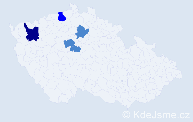 Příjmení: 'Amirova', počet výskytů 8 v celé ČR