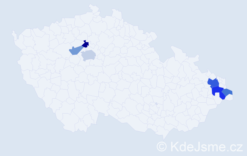 Příjmení: 'Bandola', počet výskytů 11 v celé ČR