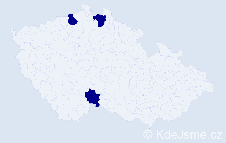 Příjmení: 'Erb', počet výskytů 3 v celé ČR