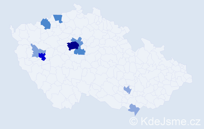 Příjmení: 'Vyhnis', počet výskytů 34 v celé ČR