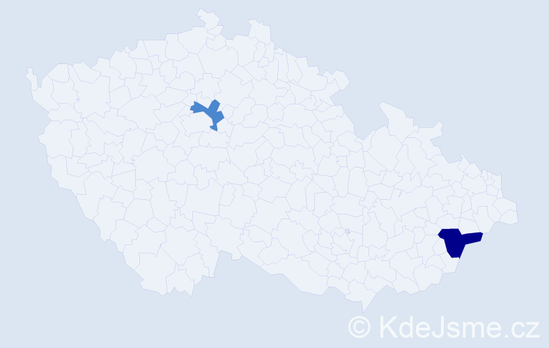 Příjmení: 'Voreková', počet výskytů 7 v celé ČR