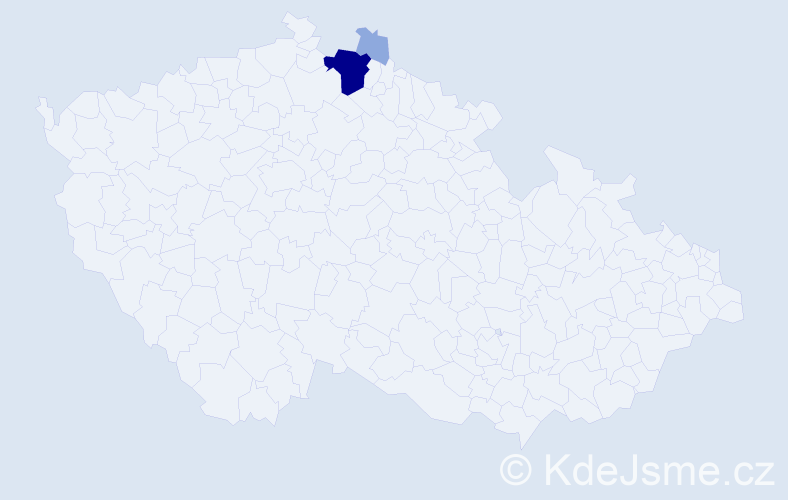 Příjmení: 'Heindorfer', počet výskytů 13 v celé ČR