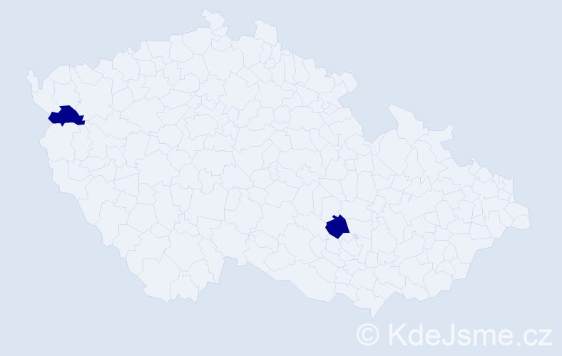 Příjmení: 'Dennison', počet výskytů 4 v celé ČR