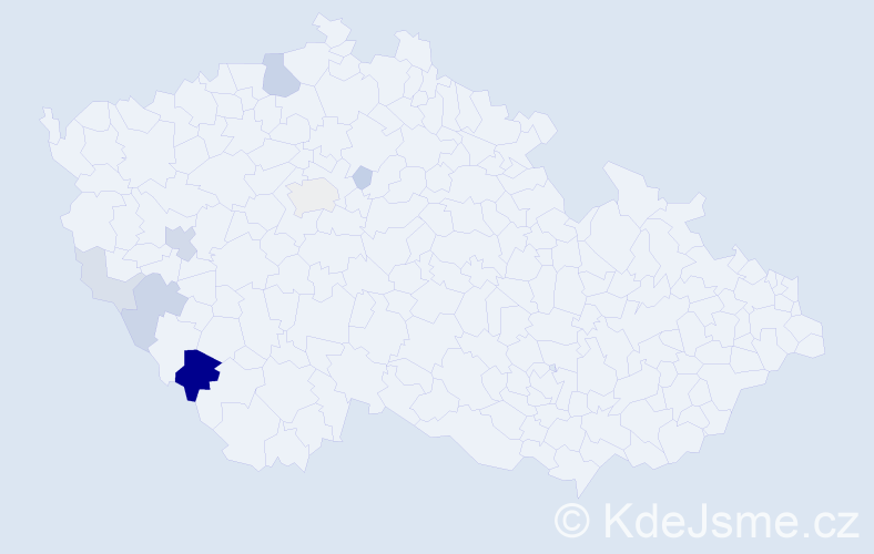 Příjmení: 'Pankratz', počet výskytů 24 v celé ČR